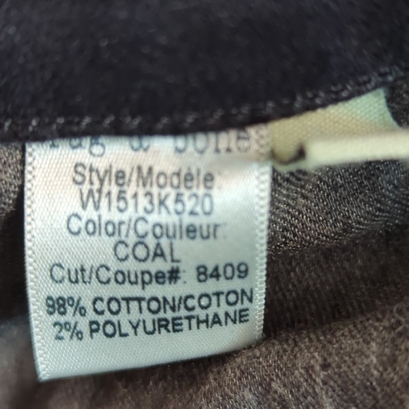 Rag & Bone Black High Rise Skinny Jeans SZ 27 - Picture 11 of 11